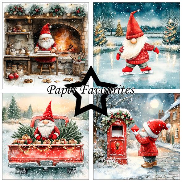 Paper Favourites - Christmas Gnomes 2 - Paper Pack    6 x 6"