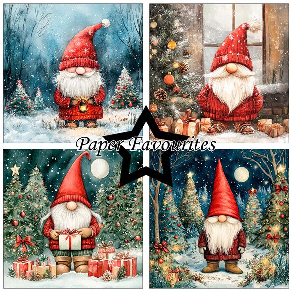 Paper Favourites - Christmas Gnomes 2 - Paper Pack    6 x 6"