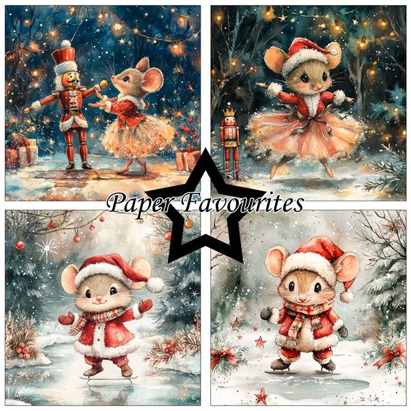 Paper Favourites - Christmas Mouse - Paper Pack    6 x 6"
