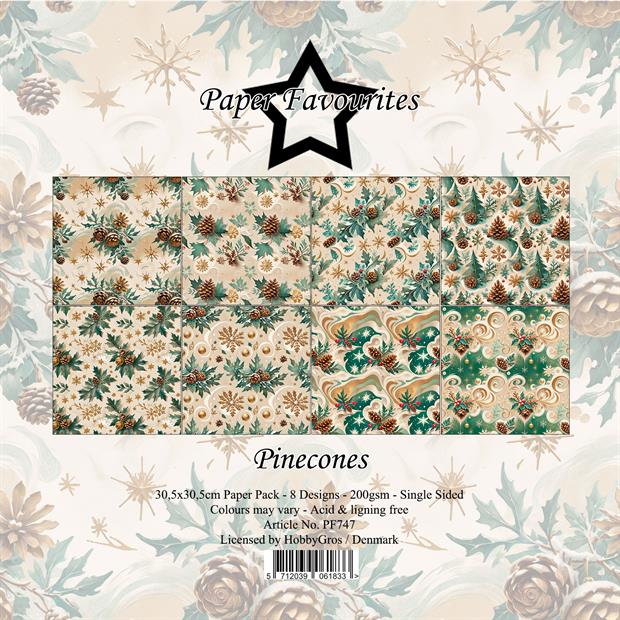 Paper Favourites  - Pinecones   12"x12"