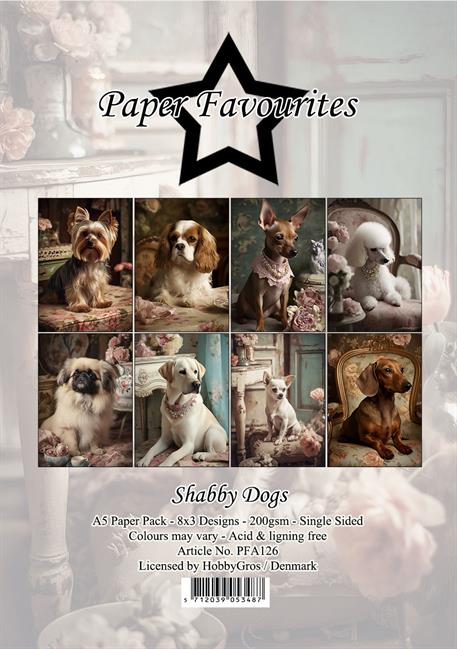 Paper Favourites - Shabby Dogs -  Paper Pack A5