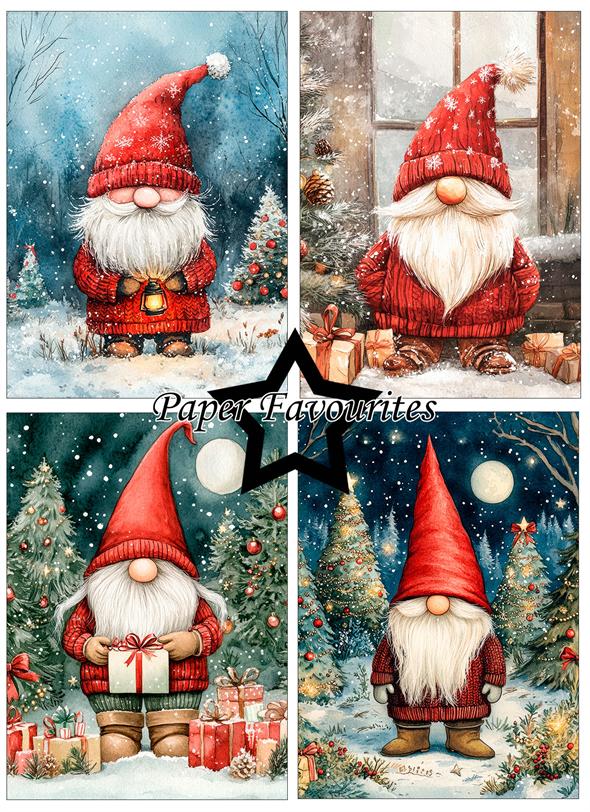 Paper Favourites  - Christmas Gnomes 2  -  A6