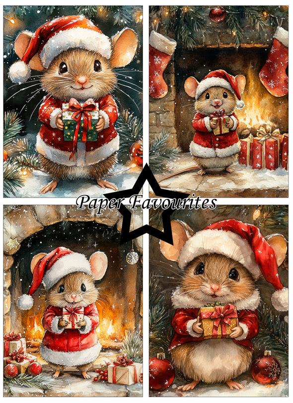 Paper Favourites  - Christmas Mouse  -  A6