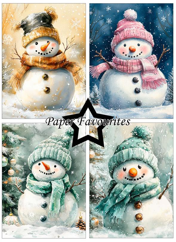Paper Favourites  - Christmas Snowman  -  A6