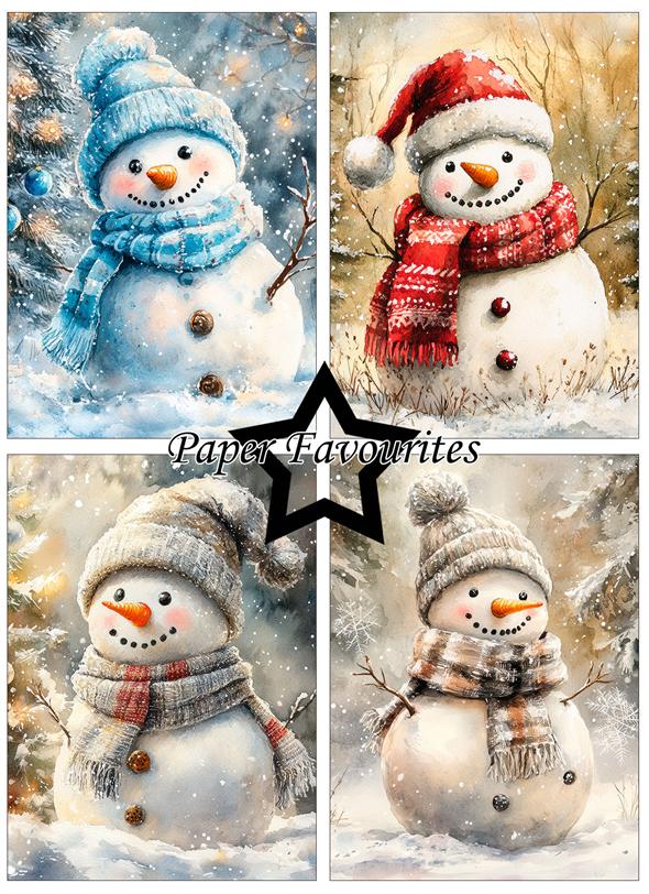 Paper Favourites  - Christmas Snowman  -  A6
