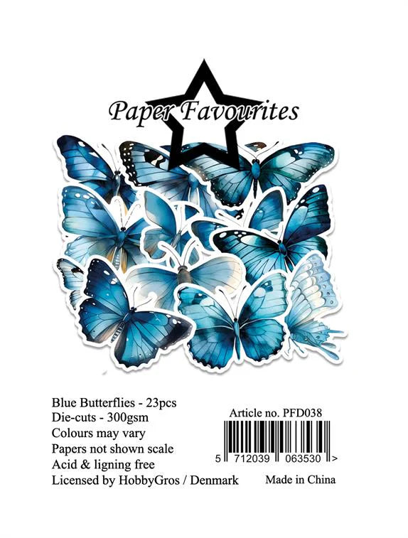 Paper Favourites - Die Cuts - Ephemera - Blue Butterflies