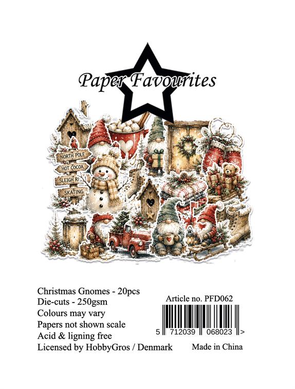 Paper Favourites - Die Cuts - Ephemera - Christmas Gnomes