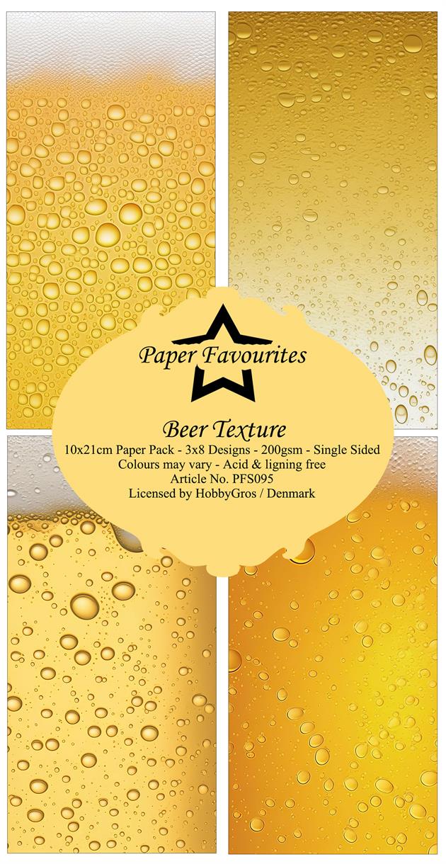 Paper Favourites - Beer Texture - Slimline - Paper Pack