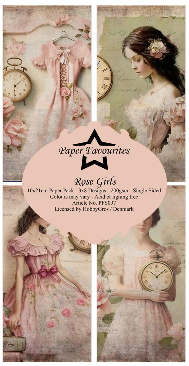Paper Favourites - Rose Girls - Slimline - Paper Pack