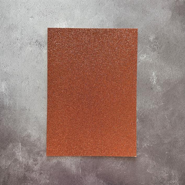 Paper Favourites - Glitter Cardstock - Dark Copper A4 -5 pk