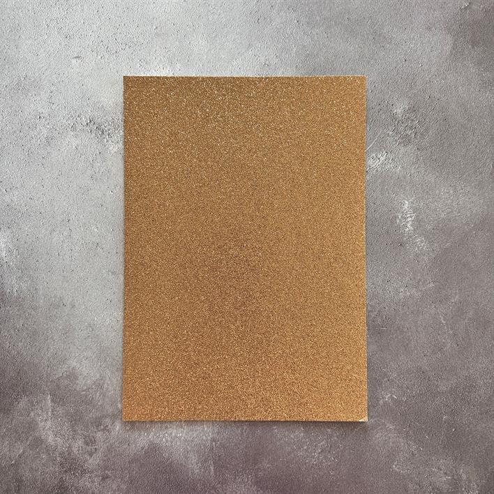 Paper Favourites - Glitter Cardstock - Antique Brass A4 -5 pk