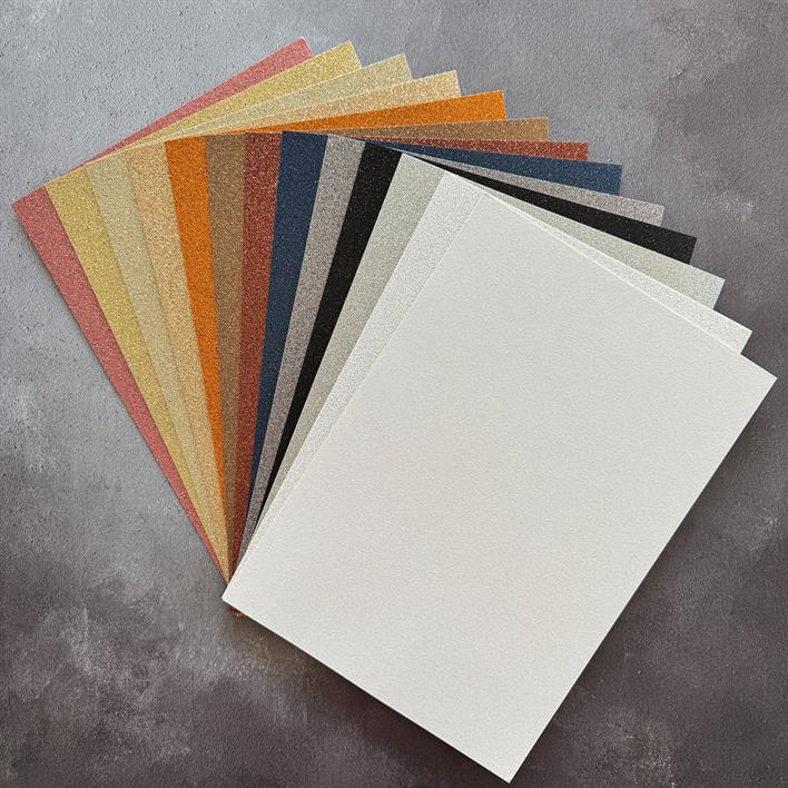 Paper Favourites - Glitter Cardstock - Pale Gold A4 -5 pk
