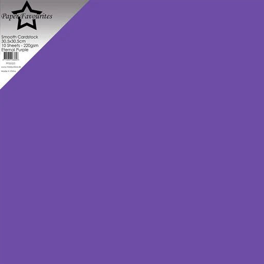 Paper Favourites - Smooth - Eternal Purple - 12x12" - 10 pack
