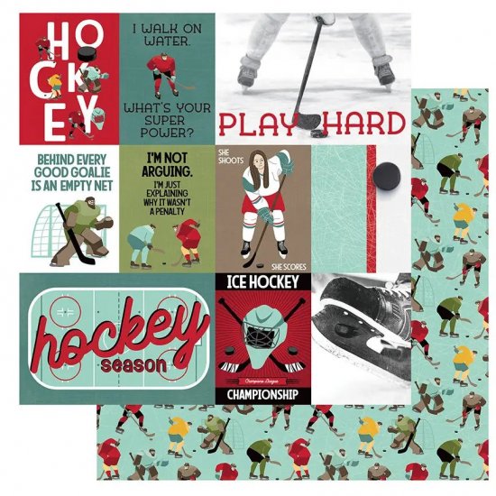 PhotoPlay - The hockey life - Play hard  - 12x12"