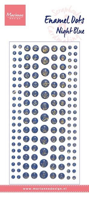 Marianne Design - Enamel Dots -  Night blue glitter