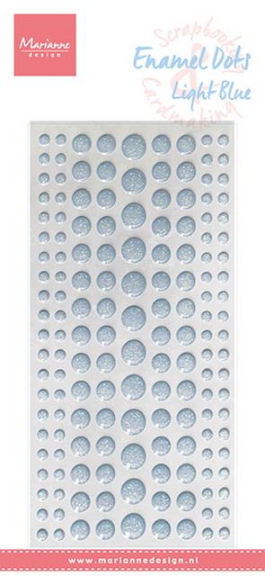 Marianne Design - Enamel Dots -  Light blue glitter