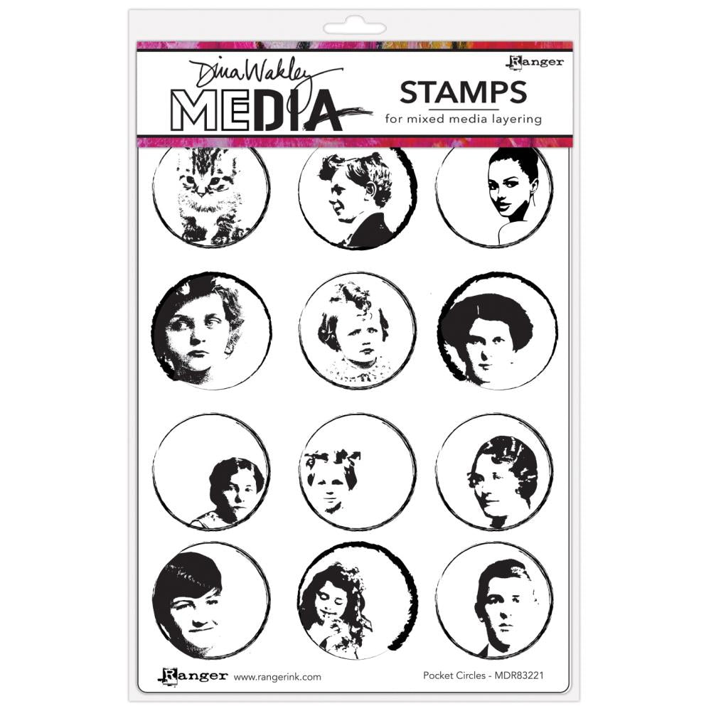 Dina Wakley Media - Stamps - Pocket Circles