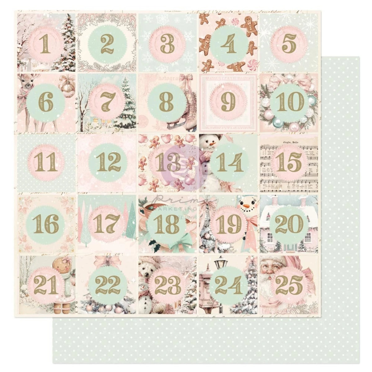 Prima - Christmas Blush - Paper Pad  12 x 12"