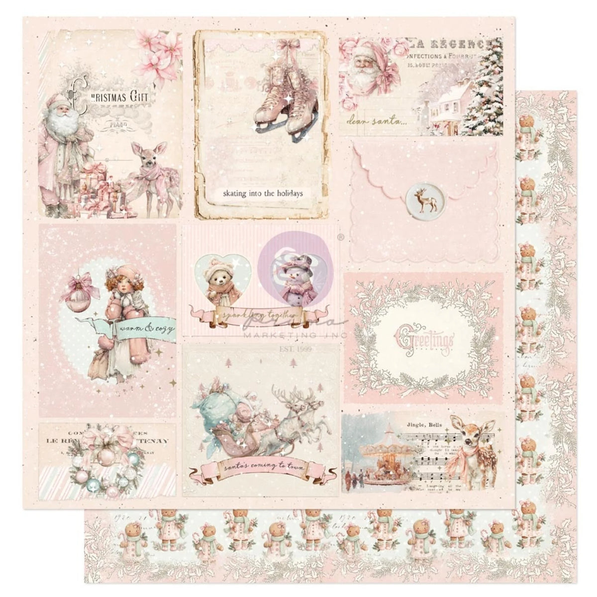 Prima - Christmas Blush - Paper Pad  12 x 12"