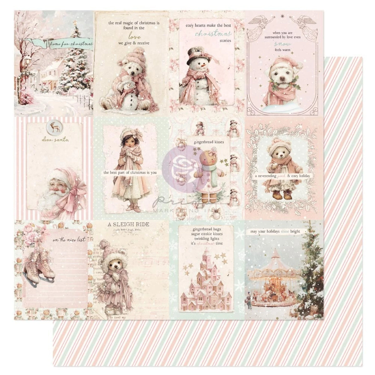 Prima - Christmas Blush - Paper Pad  12 x 12"