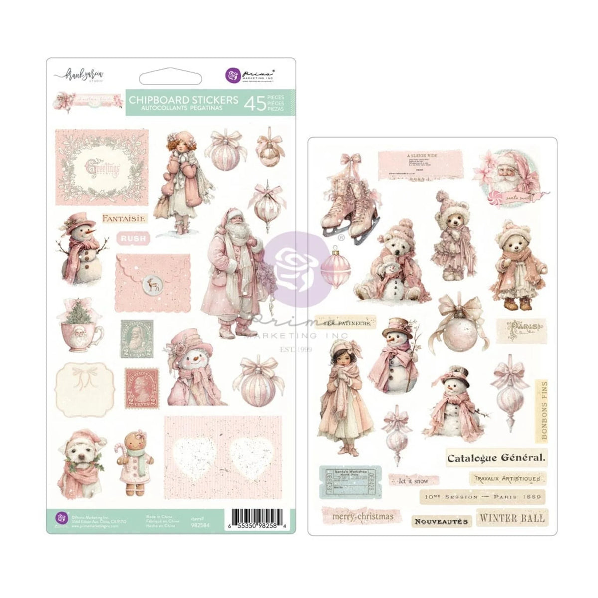Prima - Christmas Blush - Chipboard Stickers