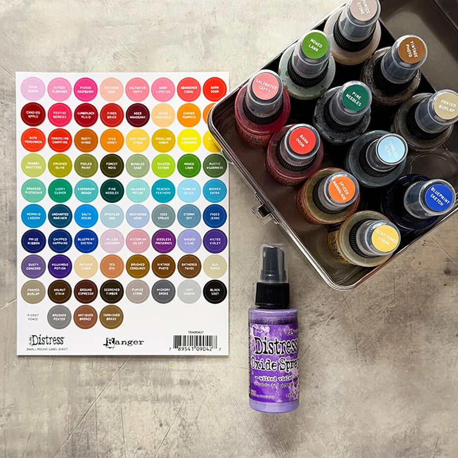 Tim Holtz - Assorted Label Sheets - White print