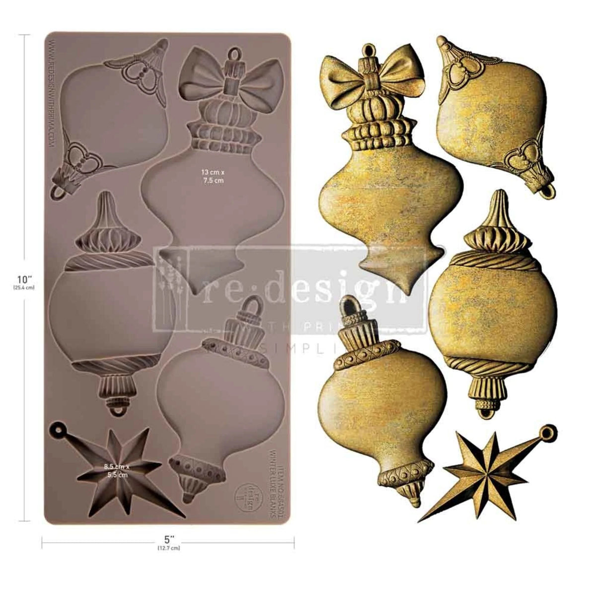 Prima - Re-design Moulds - Winter Luxe Blanks Ornaments