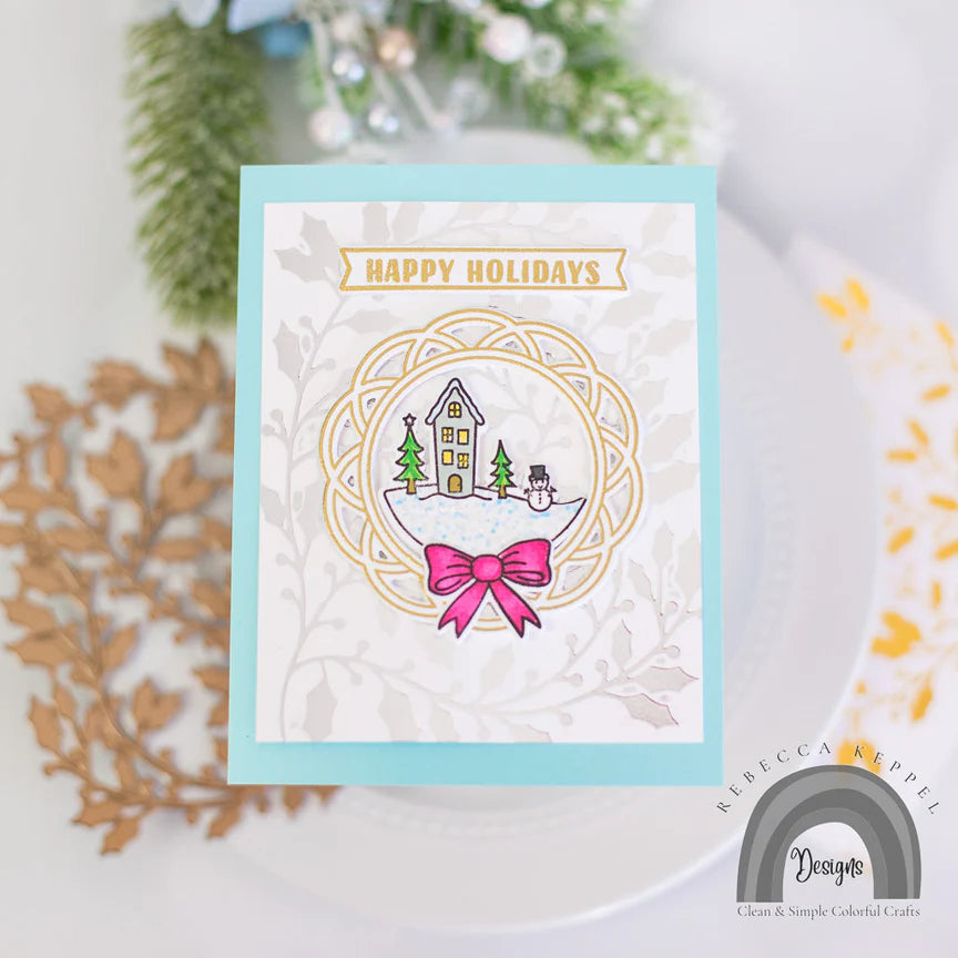 Hero Arts - Glimmer Hot Foil Plate -  Holly