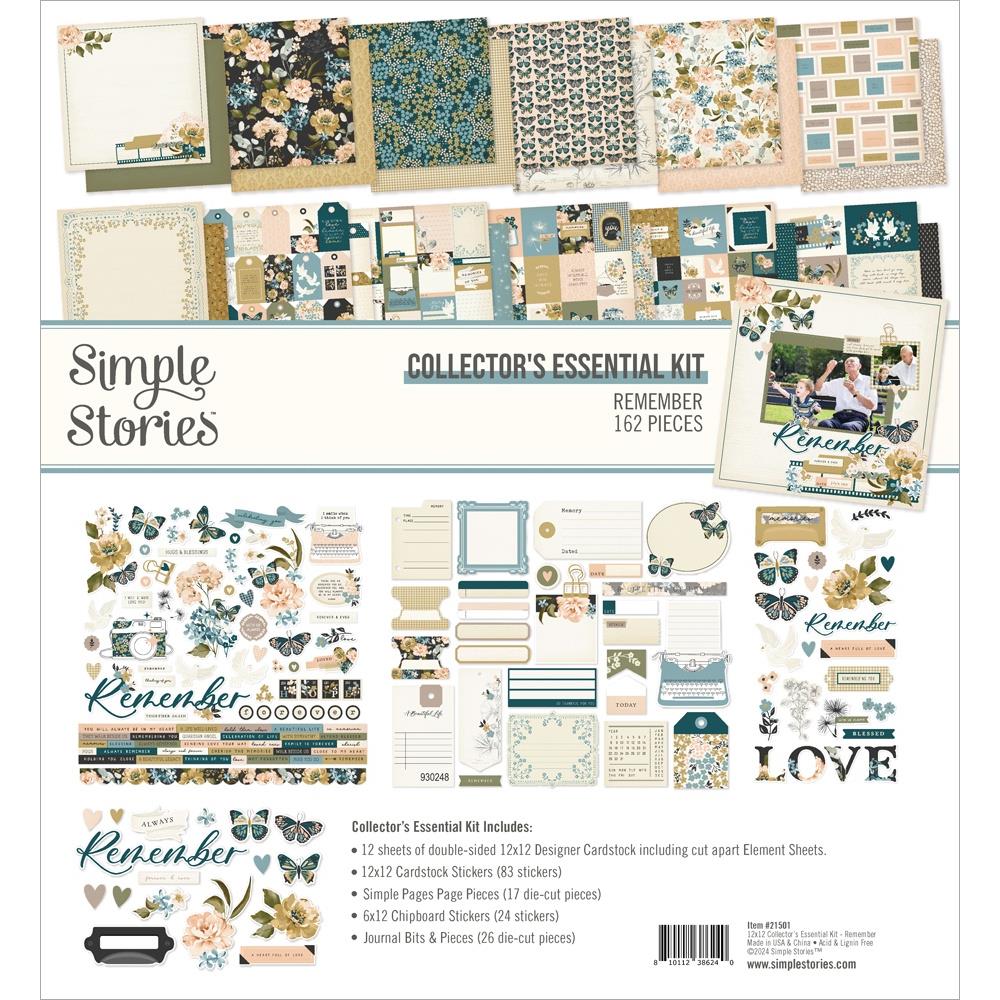 Simple Stories - Remember - Collectors Essentials Kit - 12 x 12"
