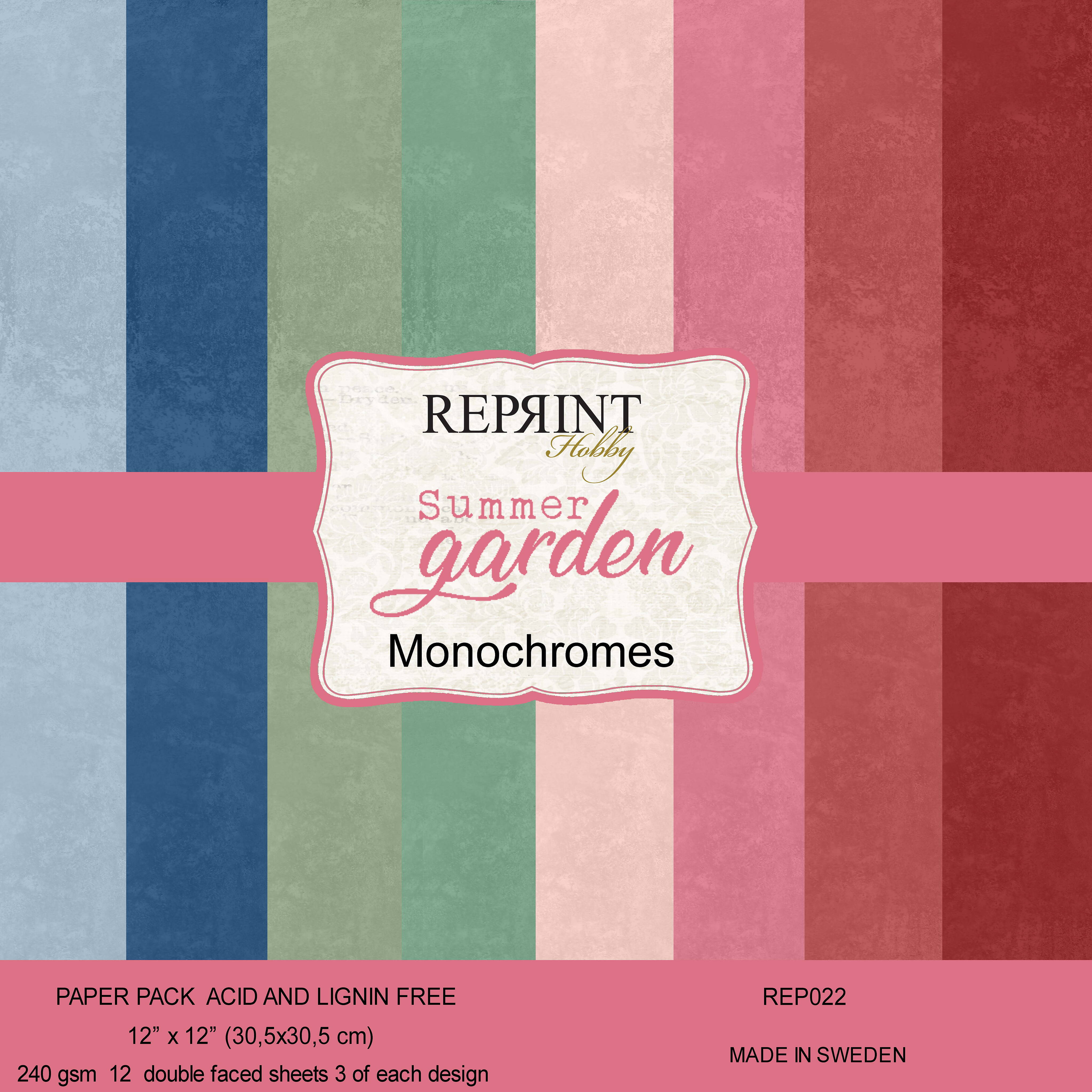 Reprint - Paperpack - Summer Garden Collection - Monochromes