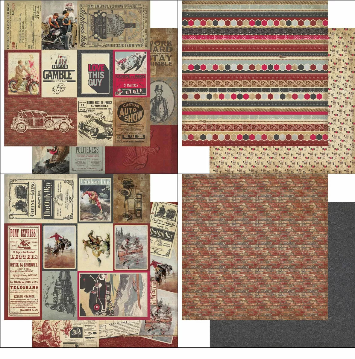 Authentique - Manly Collection Kit -  12 x 12"