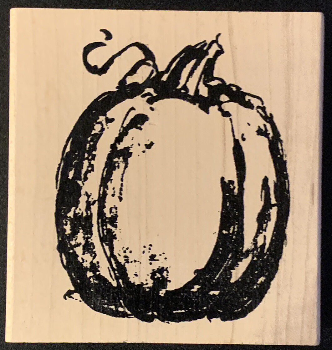 Art Impression - wood mounted stamp - Pumpkin