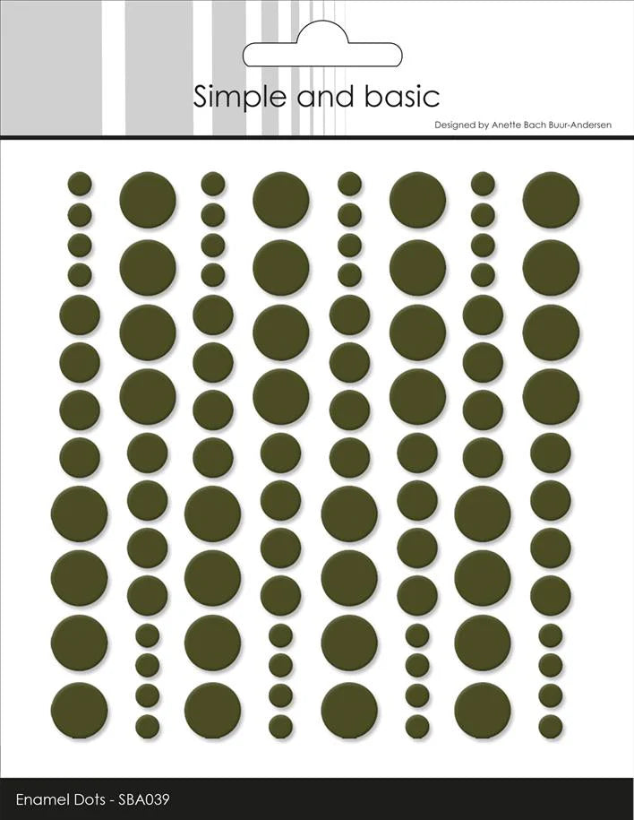 Simple and Basics - Enamel Dots - Moss Green