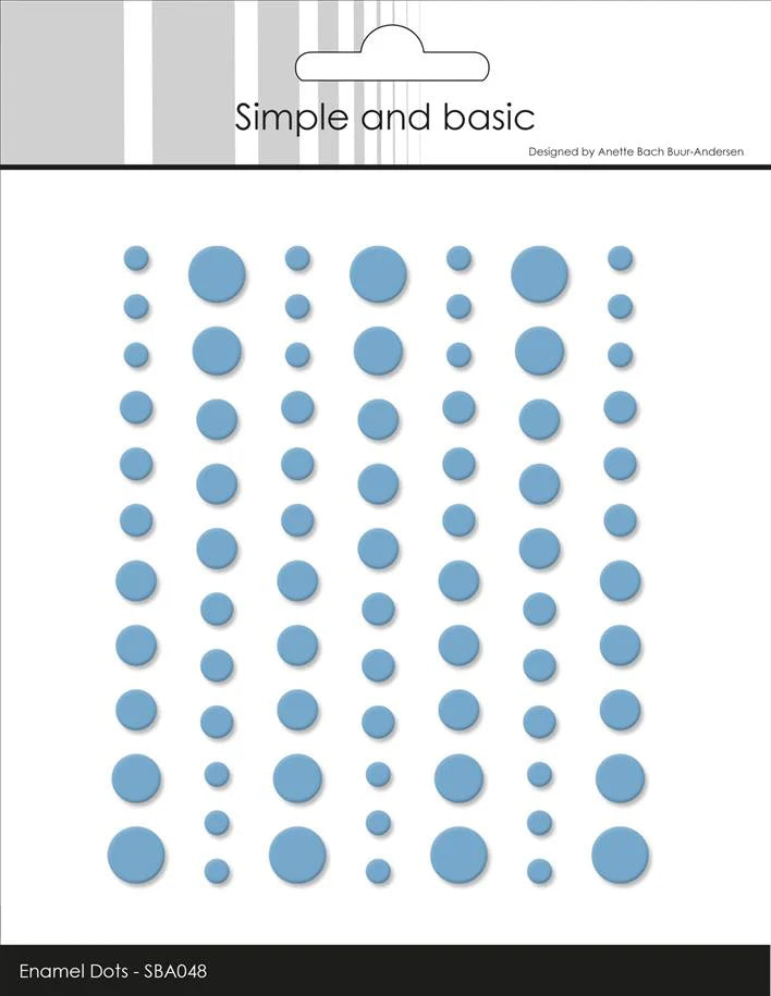 Simple and Basics - Matte Enamel Dots - Light Blue