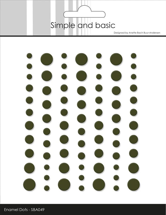 Simple and Basics - Matte Enamel Dots - Forest Green