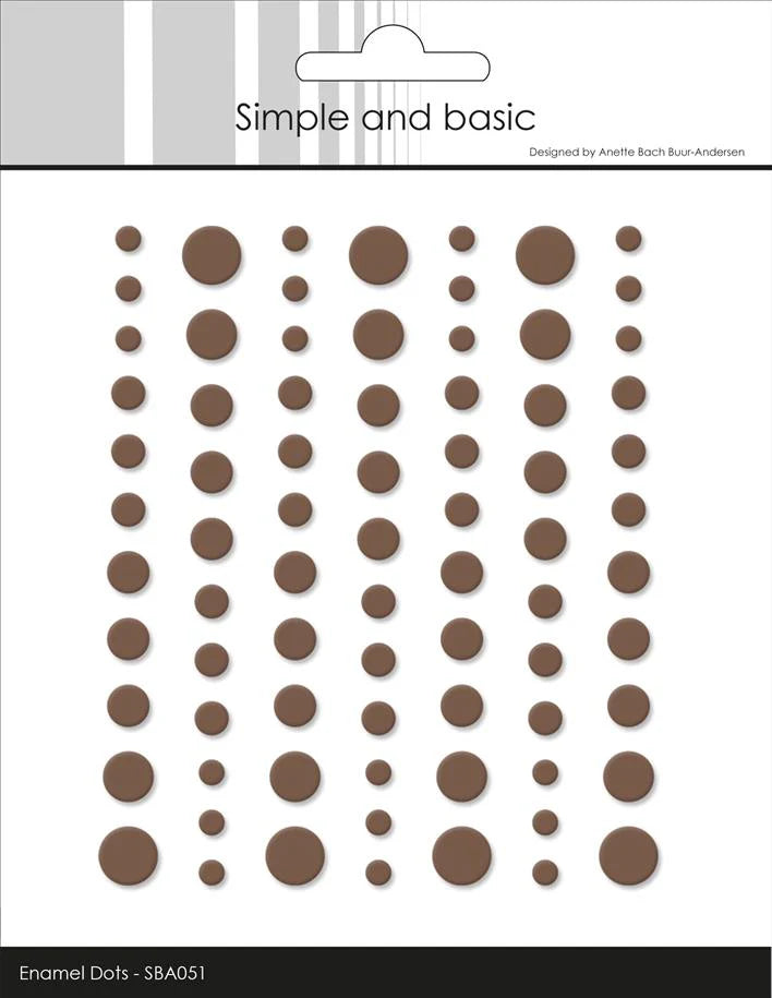Simple and Basics - Matte Enamel Dots - Coffee