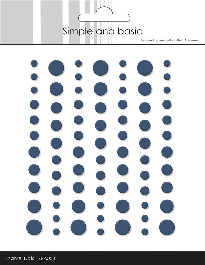 Simple and Basics - Matte Enamel Dots - Navy