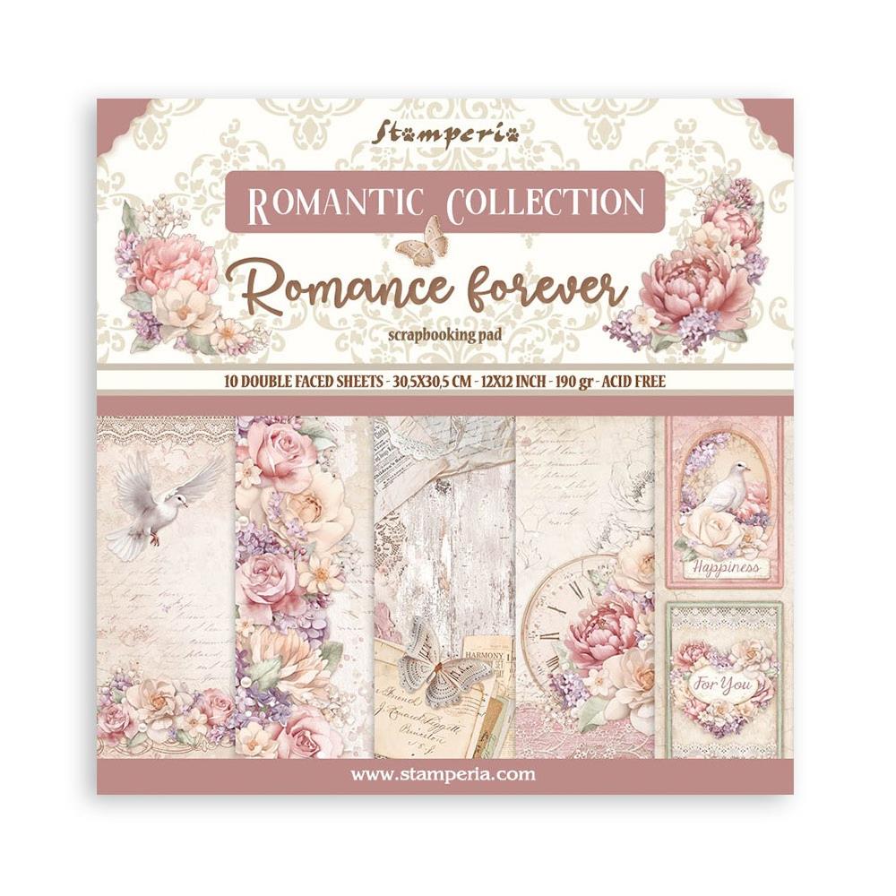 Stamperia  - Romance Forever  - Paper Pad  10 pk - 12 x 12" 