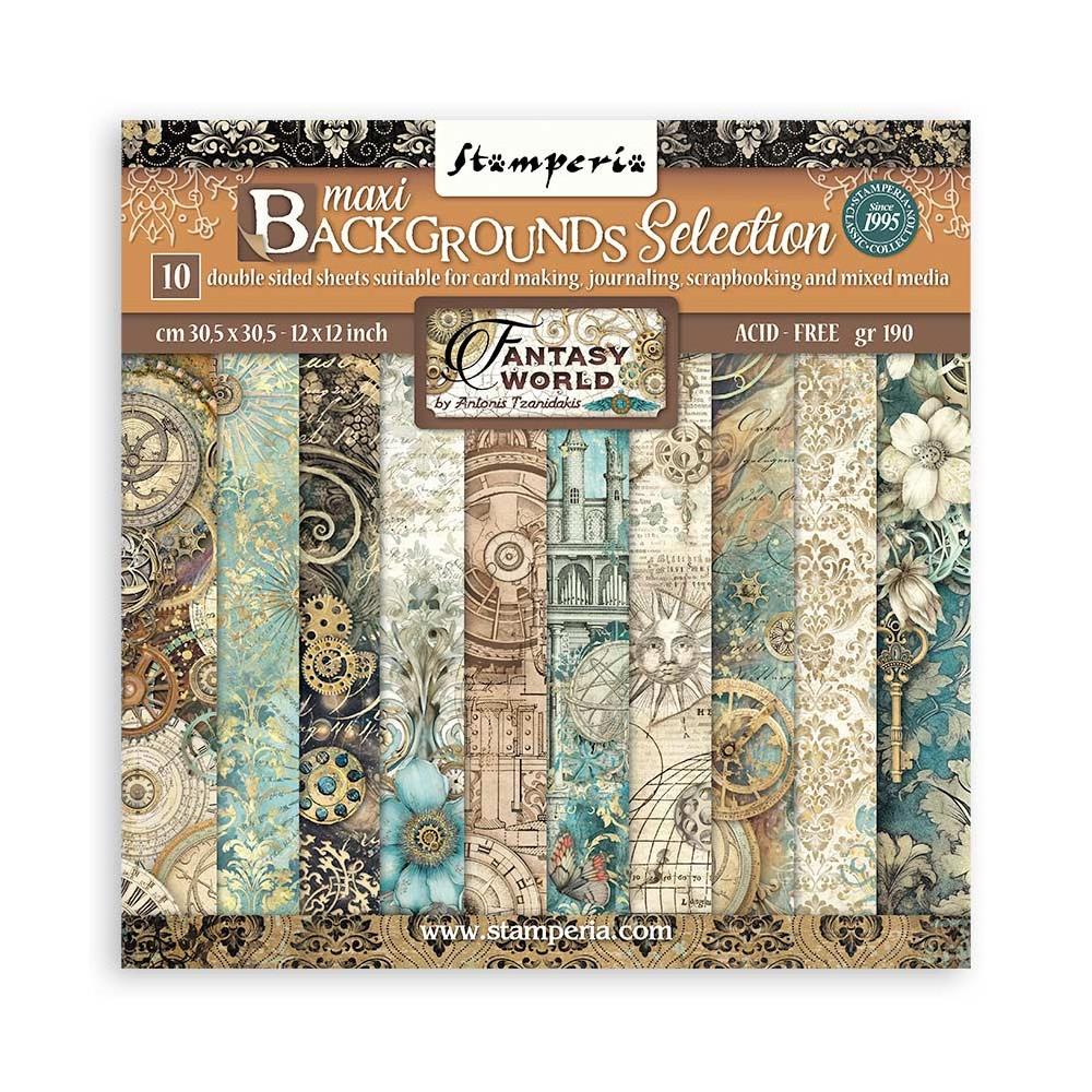 Stamperia - Sir Vagabond in Fantasy World - Background selection  - Paper Pack - 12" x 12"