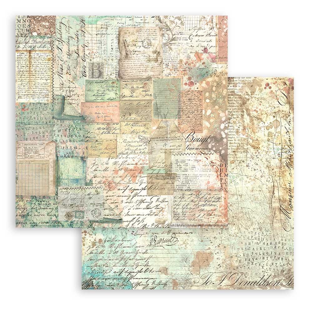 Stamperia - Brocante Antiques - Background selection  - Paper Pack - 12" x 12"