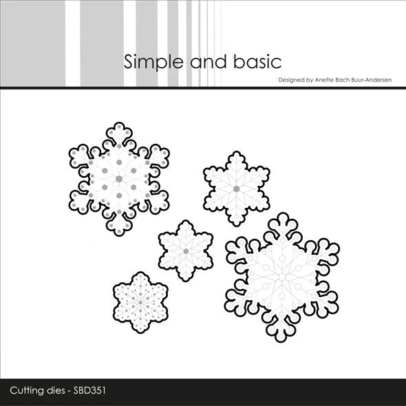 Simple and Basic - Dies - Snowflakes - Outline for SBC165