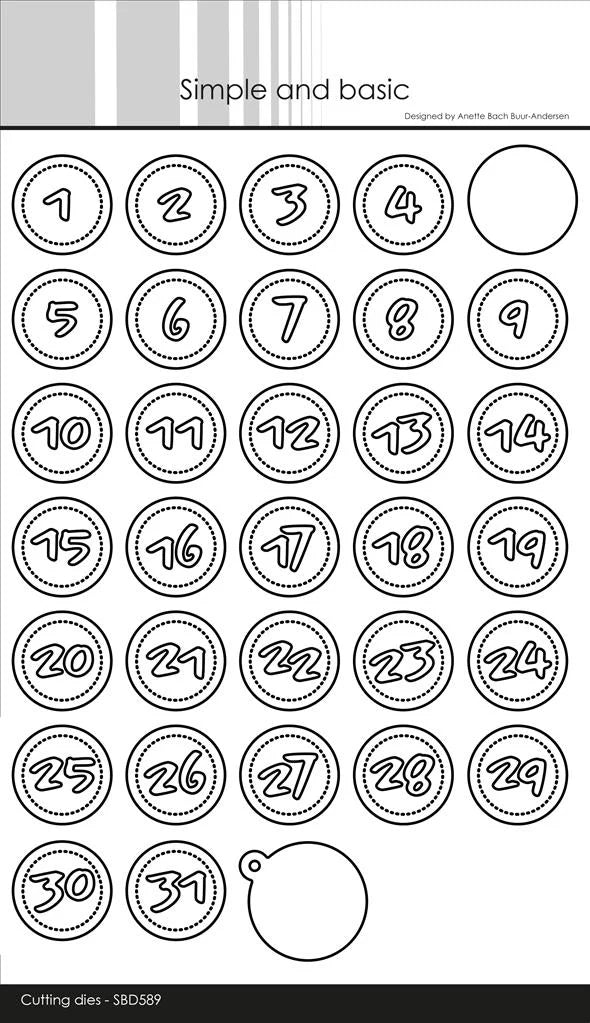 Simple and Basic - Dies - Numbers in a circle