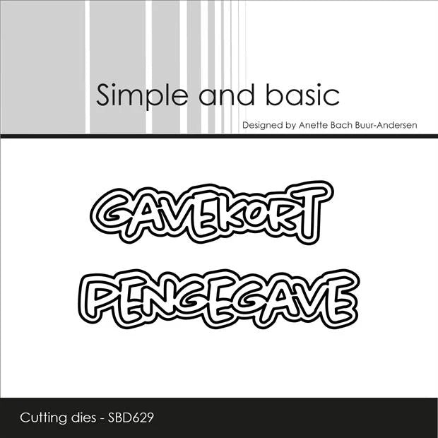 Simple and Basic - Dies - Gavekort/Pengegave