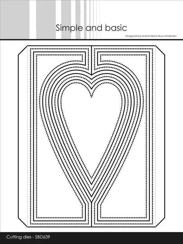 Simple and Basic - Dies - A6 Heartshaped Gatefold