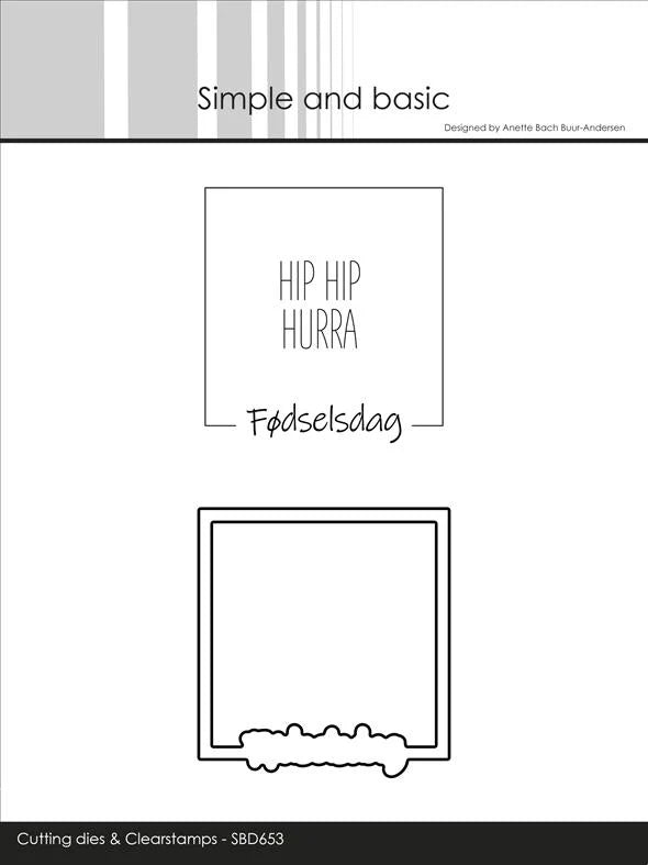 Simple and Basic - Clear Stamp & Dies - Fødselsdag