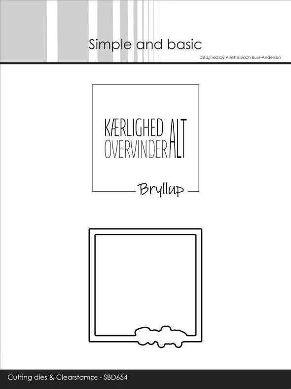 Simple and Basic - Clear Stamp & Dies - Bryllup