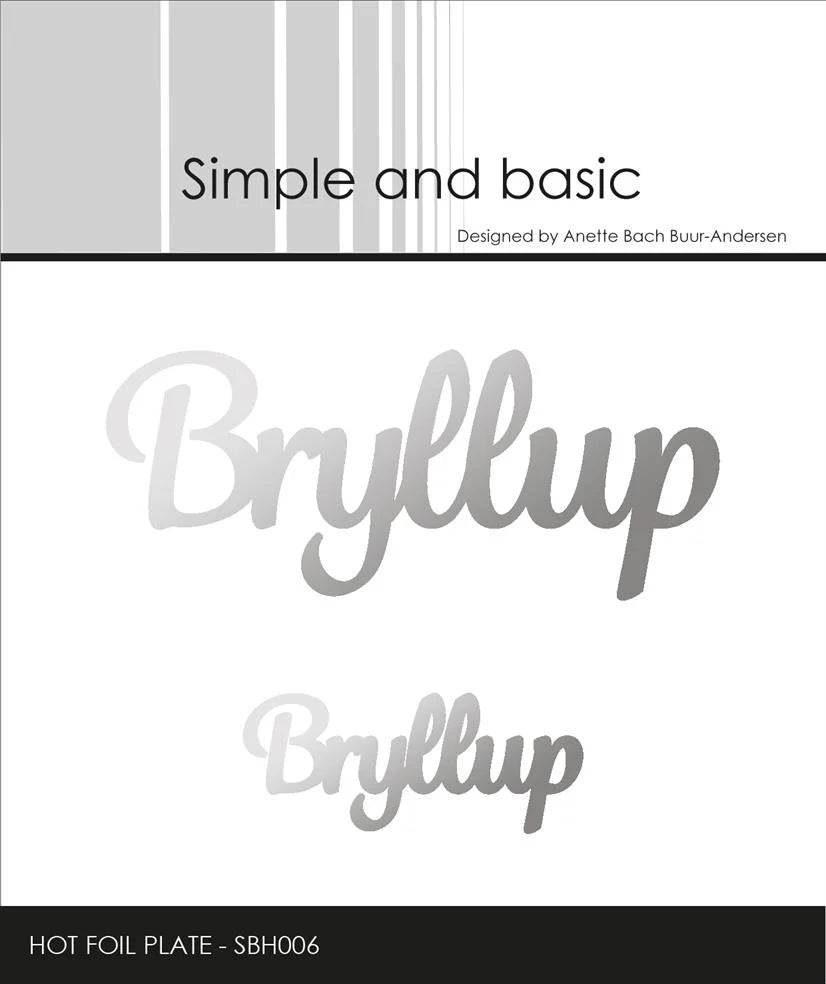 Simple and Basic - Glimmer Hot Foil Plate -  Bryllup