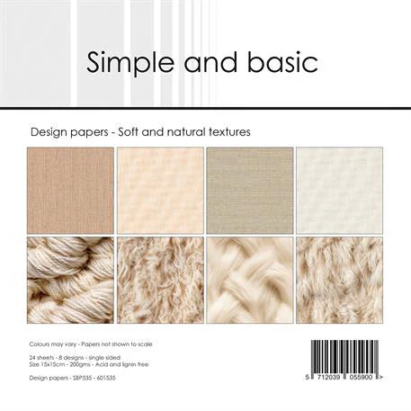 Simple and Basic - Soft and natural textures - Paper Pack    6 x 6"