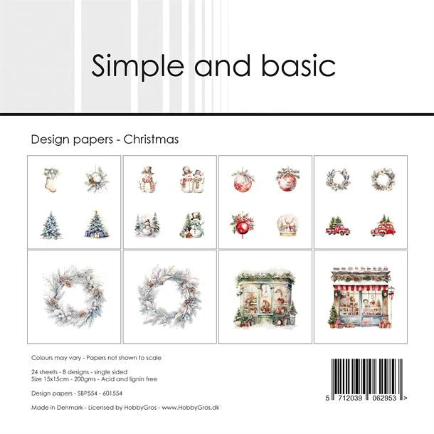 Simple and Basic - Christmas - Paper Pack    6 x 6"