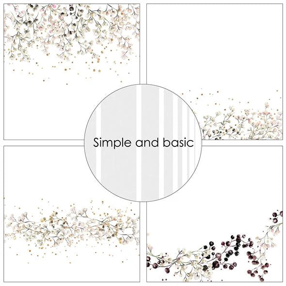 Simple and Basic - Gypsophila - Paper Pack    6 x 6"